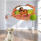 Fashion Cool 3D Horse Broken Effect Wall Stickers Decal Home DIY Room Decor