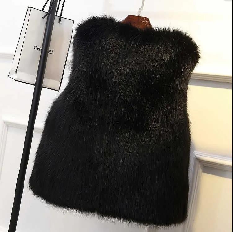 Autumn and Winter Women's Vest Fashion Mink Fur Vest Plus Plush Thick Plush Vest Jacket