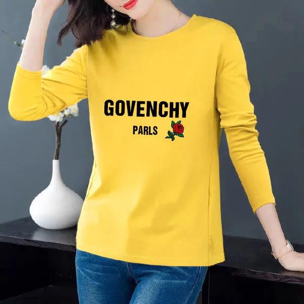Spring T-shirt Women Long Sleeve Pullover Casual Loose Shirt Boutique Bottoming Shirt