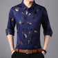 Men's Long Sleeve Slim Shirt Korean Fashion Trend Shirt Casual Business British Hair Stylist Clothes
