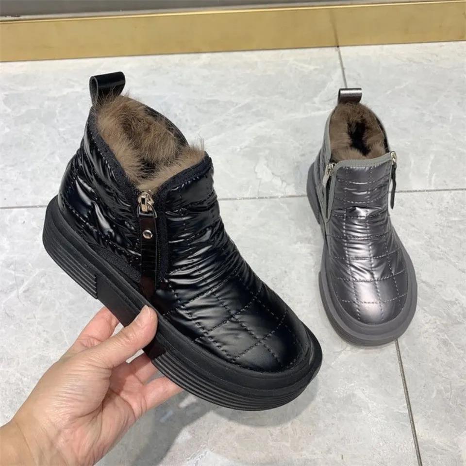 2021 Winter Non-slip and Velvet Warm High-top One-step All-match Short Boots