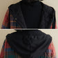 Women Vintage Winter Parkas Plaid Button Coats Pockets Korean Style Parkas