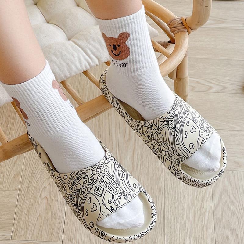 Slippers Girls Summer Trend Fashion Street Student Outdoor Shoes Non-slip Thick Bottom Beach Sandals and Slippers
