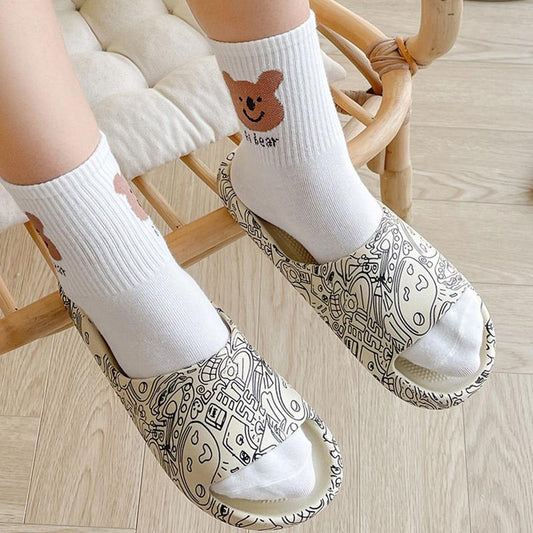 Slippers Girls Summer Trend Fashion Street Student Outdoor Shoes Non-slip Thick Bottom Beach Sandals and Slippers