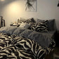 Modern Minimalist Cotton Striped Bed Sheet Quilt Cover Single Double Bed Bedding Four-piece Set