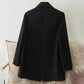 Leisure Suit Jacket Female Long Section of The Spring and Autumn Suit Slim British Style Double-breasted Suit Jacket Women's Casual Loose Coat