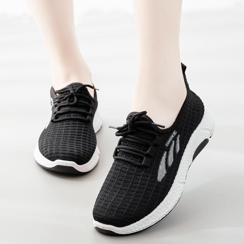 Ladies Sports Flying Knit Comfortable Shoes Summer Breathable Sneakers
