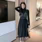 Sling mesh dress woman autumn and winter wild clothing skirt plus size slim dress fashion