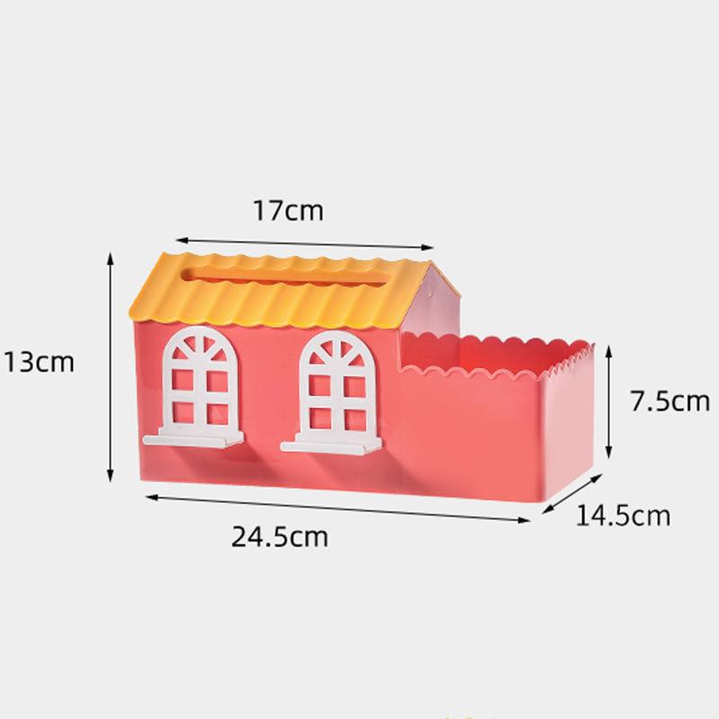 Villa Tissue Box Home Living Room Coffee Table Multifunctional Desktop Paper Box Glasses Remote Control Cartoon Ventilation Storage Box