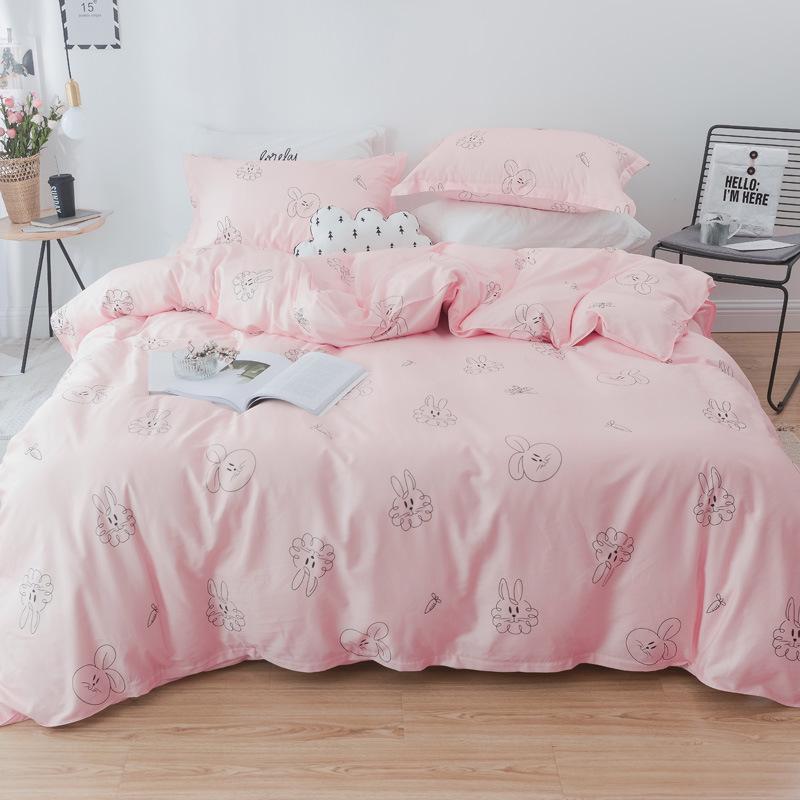 4pcs Cotton Bed Cover Bedding Sheet Sets Wedding Bed Sets