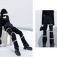 Design Sexy Small Print Straight Jeans Female Retro High Waist Slim Easing Loose Wrapping Leg Pants Tide