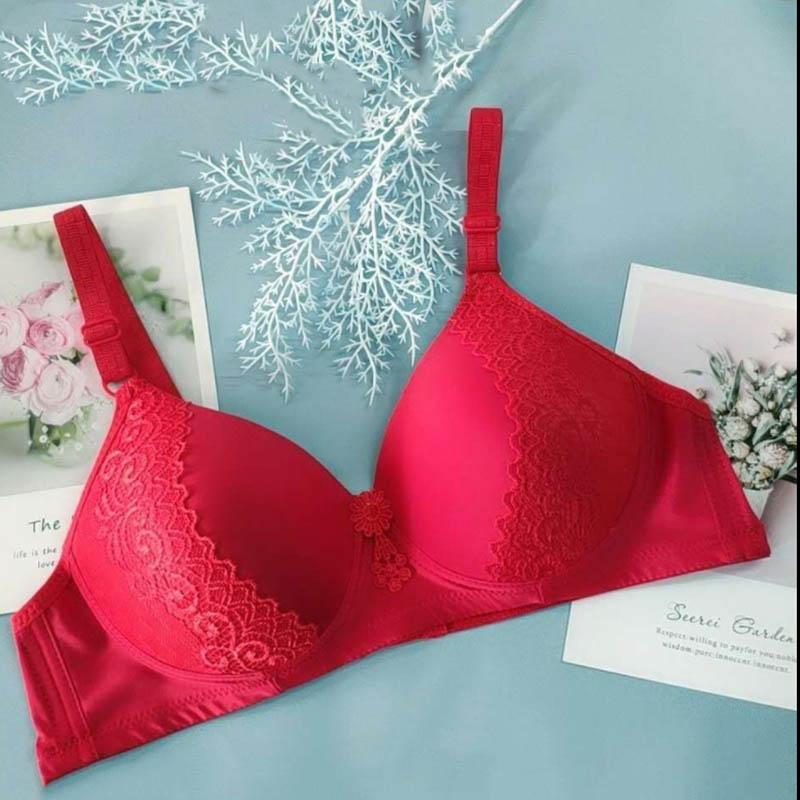 Women's Thin Bras Large Size No Steel Ring Breathable Lightweight Sweat-absorbing Sexy Bra