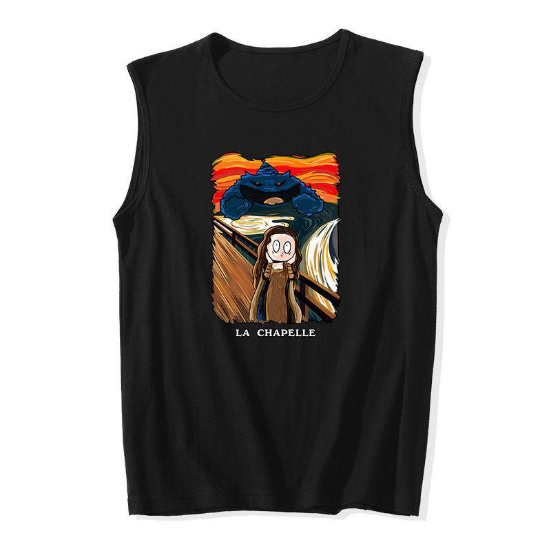 Cotton Vest Men's Summer Waistcoat Youth Trend Loose Sleeveless T-shirt