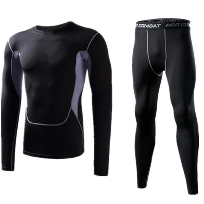 Fitness Clothes Men's Suits Quick-drying High-elastic Sports Tights Basketball Football Training Running Clothes
