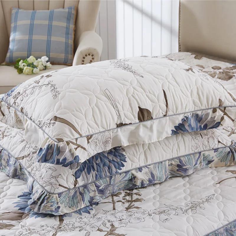 Pillowcase A Pair of Cotton Thickened Double Pillowcase Simple Printing Zipper Pillowcase