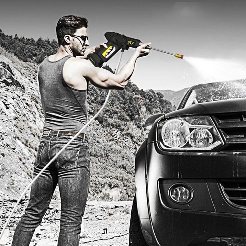 24V Guide Car High Pressure Water Gun Portable Garden Spray Machine Electric Car Washer 10800mAh
