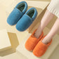 Winter House Women Fur Slippers Soft Memory Foam Sole Cute Cartoon Bedroom Ladies Fluffy Slippers Couples Plush Shoes