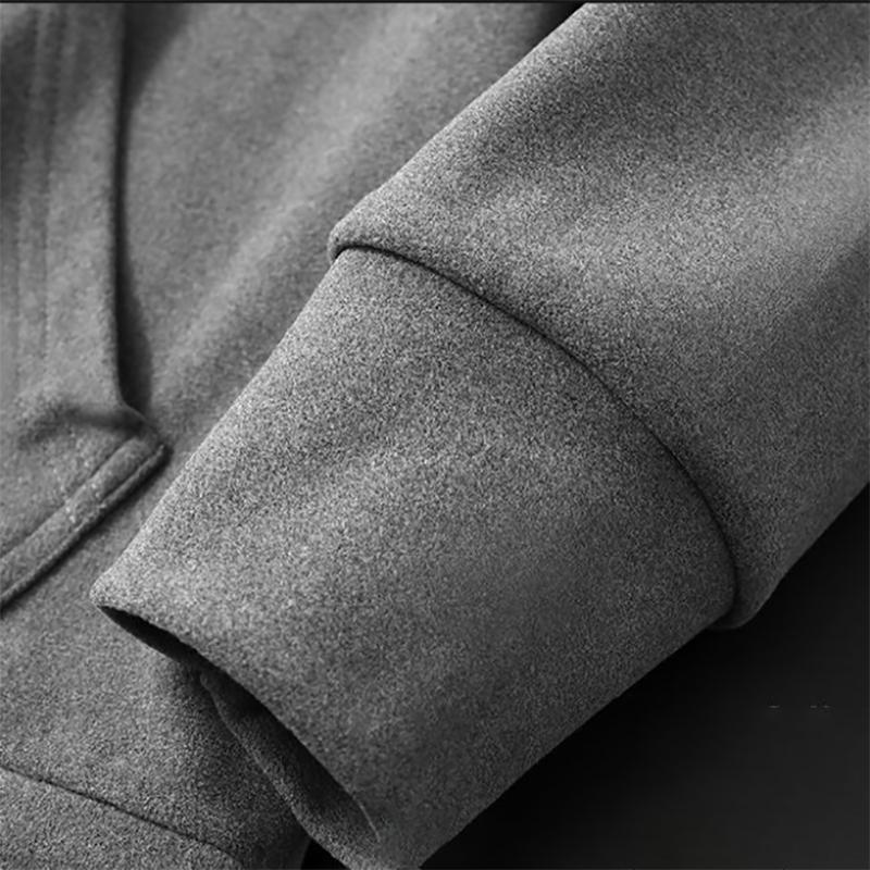 Long-sleeved Sweater Men's Hooded Trendy Plus Size Autumn and Winter Thickened Plus Velvet Hooded Sports Jacket