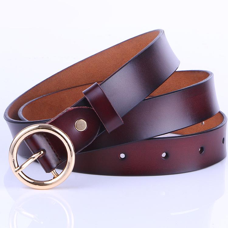 Belt Fashion Women Leather Alloy Pin Buckle Waist Strap Belt Slim Waistband