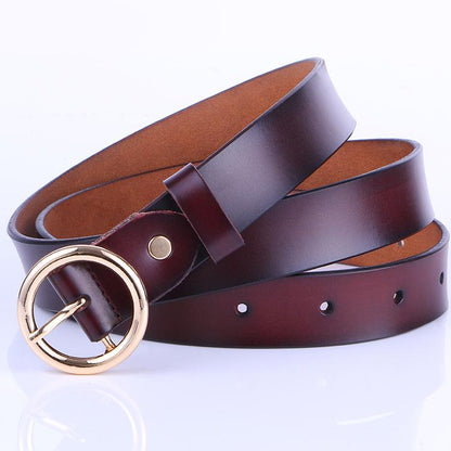 Belt Fashion Women Leather Alloy Pin Buckle Waist Strap Belt Slim Waistband