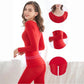 Women Plus Size Winter Thermal Underwear Autumn Clothes O-neck Tight Suit Thicken Windproof Comfortable Soft Lining Long Sleeve High Elasticity Slim