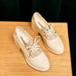 Ladies Style Gentle Shoes Women Spring All-match Women's Shoes Retro Single Shoes Mid-heel Small Leather Shoes