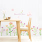 Flower bone skirting porch bathroom corner TV decorative wall stickers