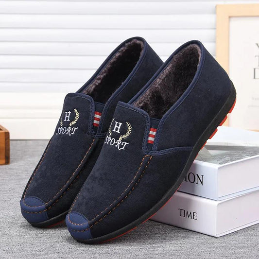 Winter Cloth Shoes Men's Cotton Shoes Thickened Non-slip Wear-resistant Peas Shoes Casual Shoes