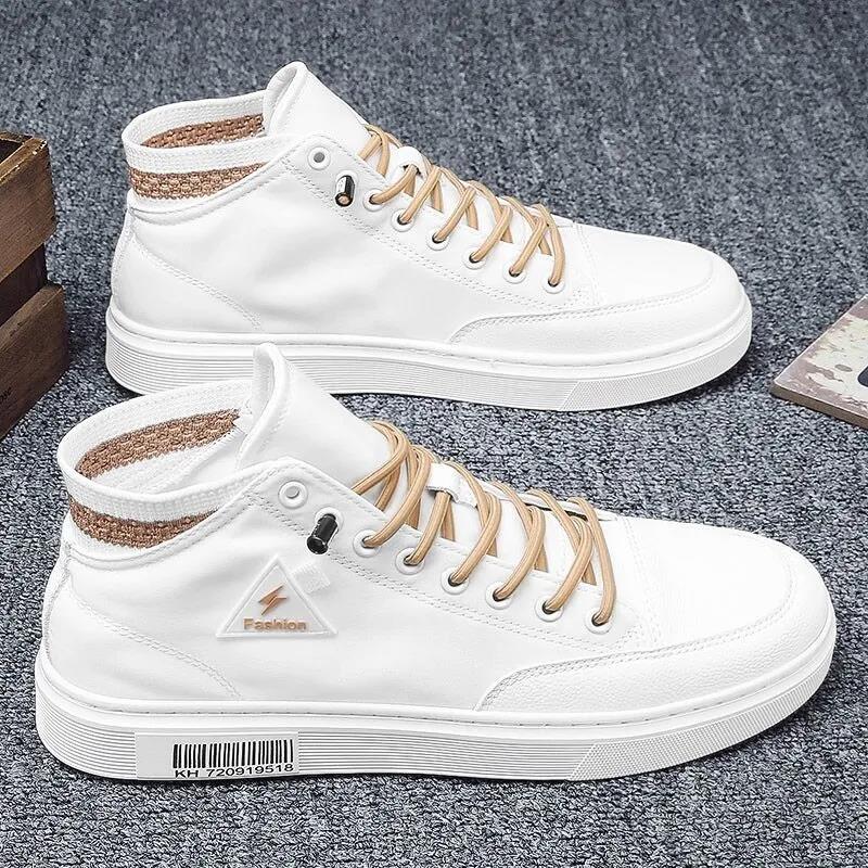 Summer Men's High-top Shoes Breathable Men's Canvas Shoes All-match Trend Casual Korean Sneakers