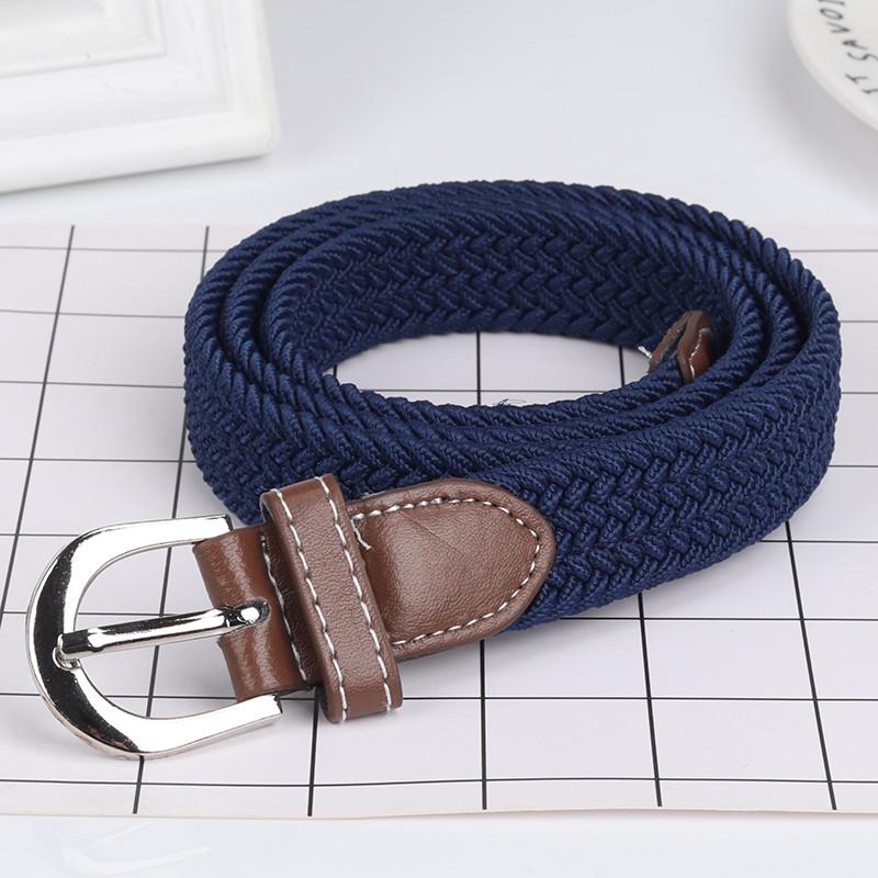 Women's Belt Thin Belt Unisex Students Canvas Stretch Wild Woven Elastic Youth Pants Belt