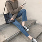 Winter Women Short Low-collar Warm Pullover Sweater Loose Soft Base Shirt Hooded Sweater