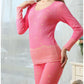 Winter Thermal Underwear Ladies Thick and Velvet Tight-fitting Solid Color Base Cotton Sweater Suit