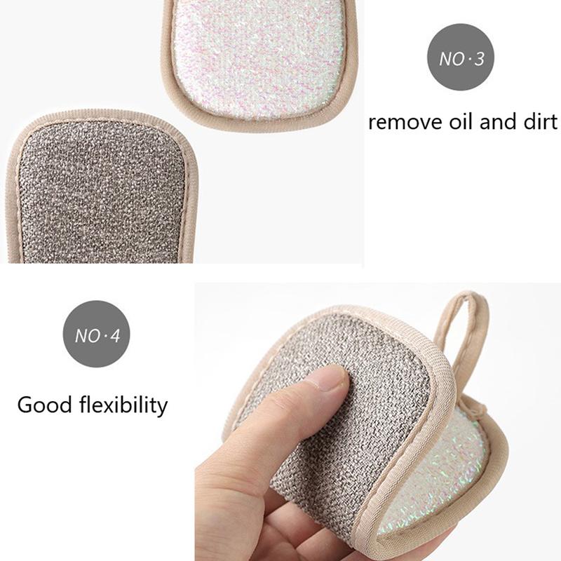 8pcs Reusable Double Sided Scouring Pad Cleaning Tools Magic Sponges Cloth