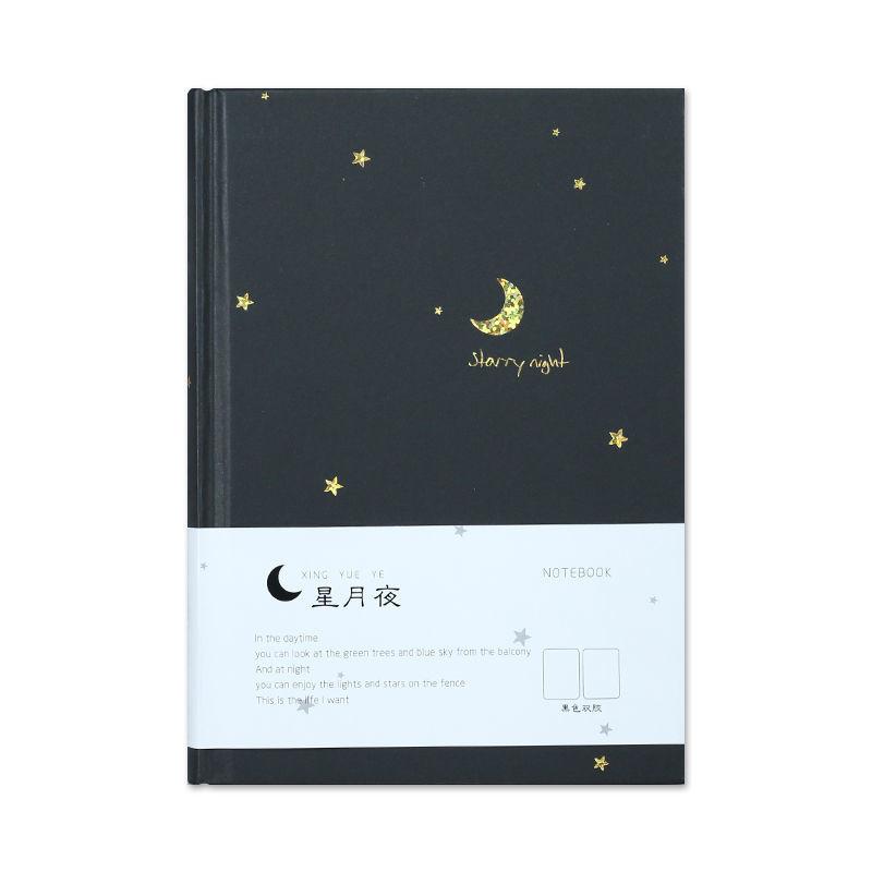 Black Paper Inner Pages Creative Blank Black Card Diary Notebook DIY Hand-painted Hand Book