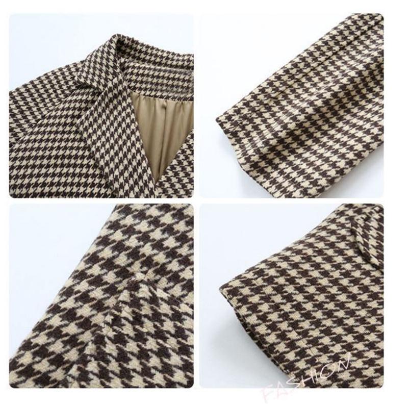 Fashion Autumn Women Plaid Blazers  Jackets Work Office Lady Suit Slim  Business Female Blazer Coat Talever