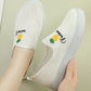 Women's Mesh Shoes Trend All-match One-step Sneakers Breathable Soft Sole Mother's Single Shoes Lazy Shoes Student Shoes