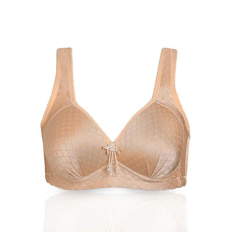 Large Size Thin Section Large Cup No Steel Ring Bra Non-magnetic Gather Adjustment Type Breast-receiving Vest Bra