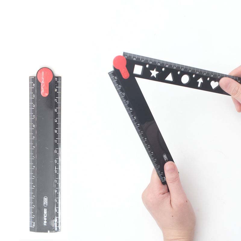 Straightedge Set 30cm Student Folding Multi-function Ruler