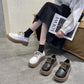 Ladies Small Leather Shoes British Style Spring College Style Jk Lace-up Thick-soled Shoes Girls Thick-bottomed Thick-heeled Loafers