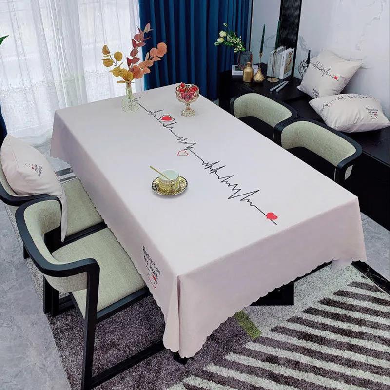Modern Minimalist Tablecloth Kitchen Decoration Dining Table Cover Waterproof and Oil-proof Tablecloth