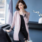 Spring and Autumn Knitted Cardigan Sweater Mid-length Loose Long-sleeved Jacket Fashion Thicker Women's Jacket