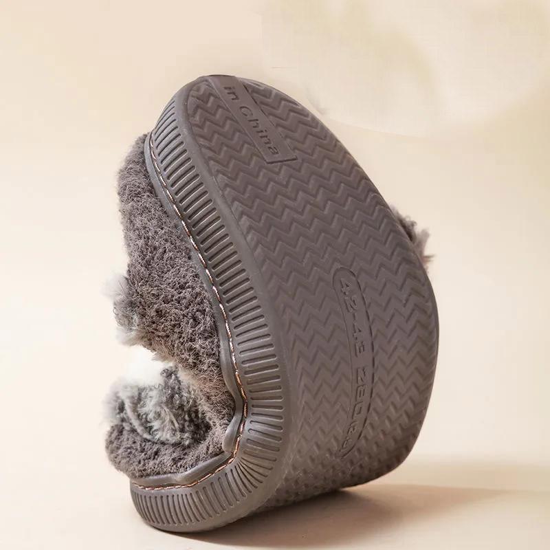 Autumn and Winter Cute Puppy Cotton Slippers Warm Flat Shoes Indoor Non-slip Cotton Shoes Soft Shoes