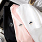 Pure Color Volcanic Embroidery Cotton Women's Summer Round Collar  Tees Breathable Half-sleeved Harajuku All-match Cartoons Style T Shirt Tops