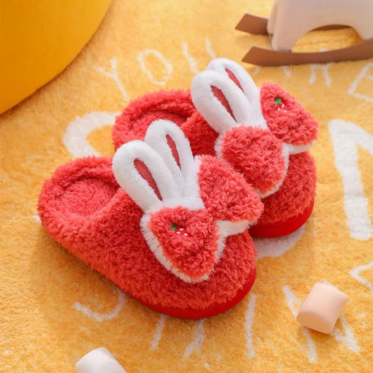 Winter Children's Cotton Slippers Indoor Non-slip Home Slippers Warm Plush Baby Slippers