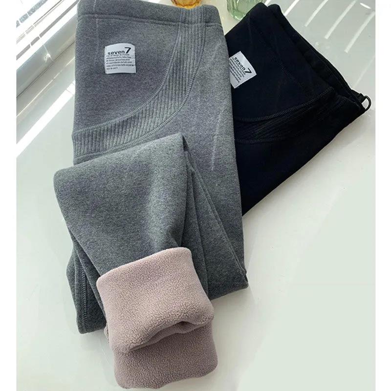 Pregnant Women's Pants In Winter Wear Thickened Plush Leggings Pregnant Women's Clothes Autumn and Winter Warm Cotton Pants Winter Clothes