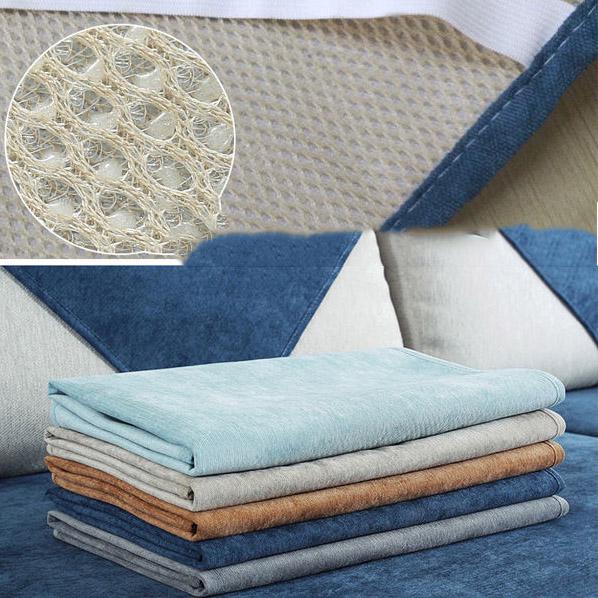 Original Nordic Style Sofa Cover Solid Flannel Couch Cover Non-slip Slipcover Furniture Protector
