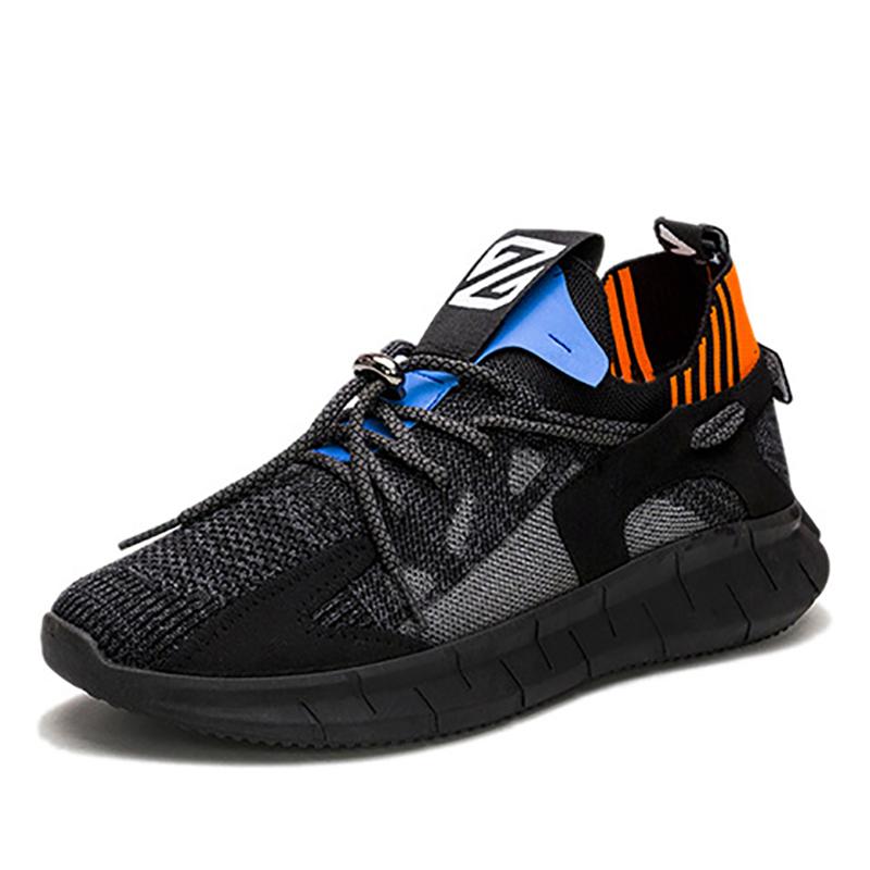 Fall Men's Korean Sneakers Trendy Flying Woven Sports Shoes All-match Comfortable Men's Shoes