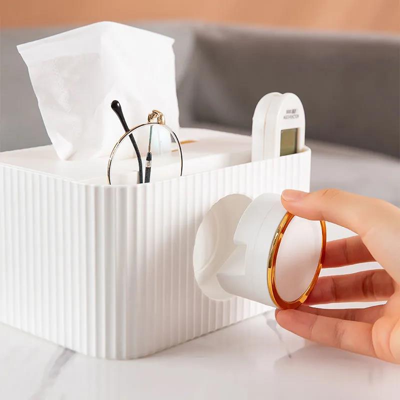 Tissue Box Drawer Paper Box Wall Mounted Remote Control Storage Wet Wipes Box Organizer Living Room Bathroom Toilet Multifunctional Paper Drawer Box
