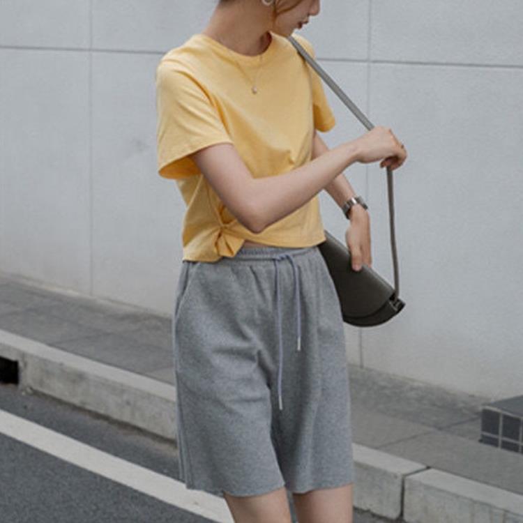 Women Ladies Summer Personality Tops button Irregular Loose Short Sleeve Short T-shirt Blouse