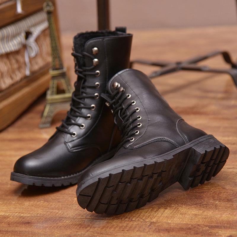 Retro Combat Boot Ankle Boots Autumn Winter Martin Boots Women Boots Lace-Up Women Shoes Size 35-42